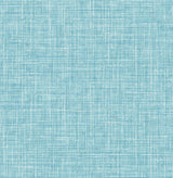 A-Street Prints Emerson Aqua Linen Wallpaper