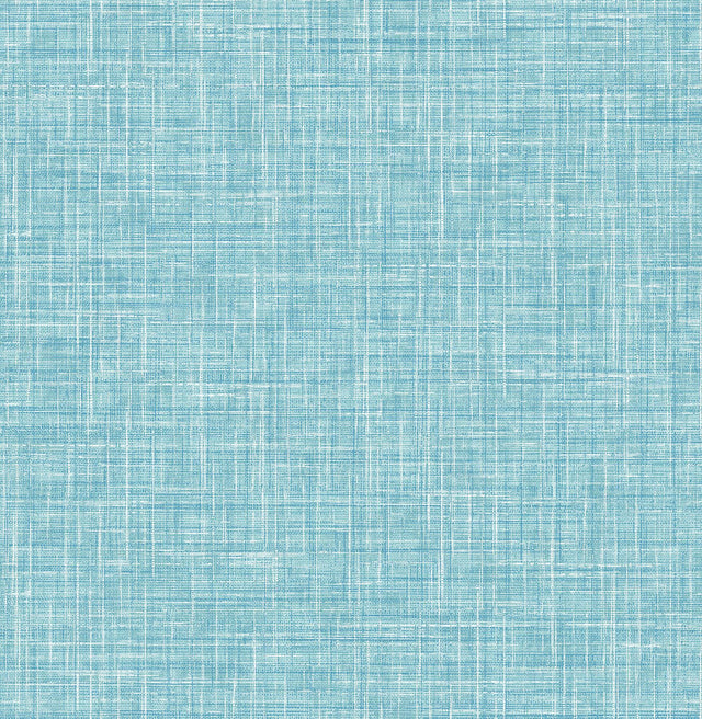 A-Street Prints Emerson Aqua Linen Wallpaper