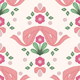 Brewster Home Fashions Bow Damask Peel & Stick Pink Wallpaper