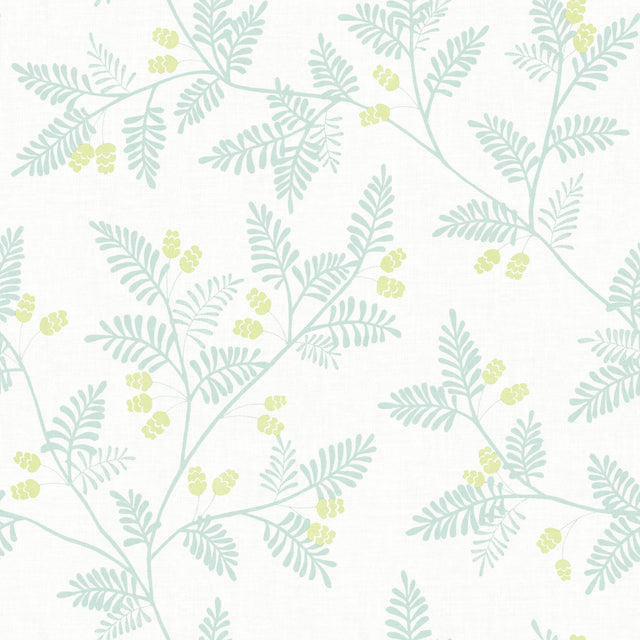 A-Street Prints Ardell Seafoam Botanical Wallpaper