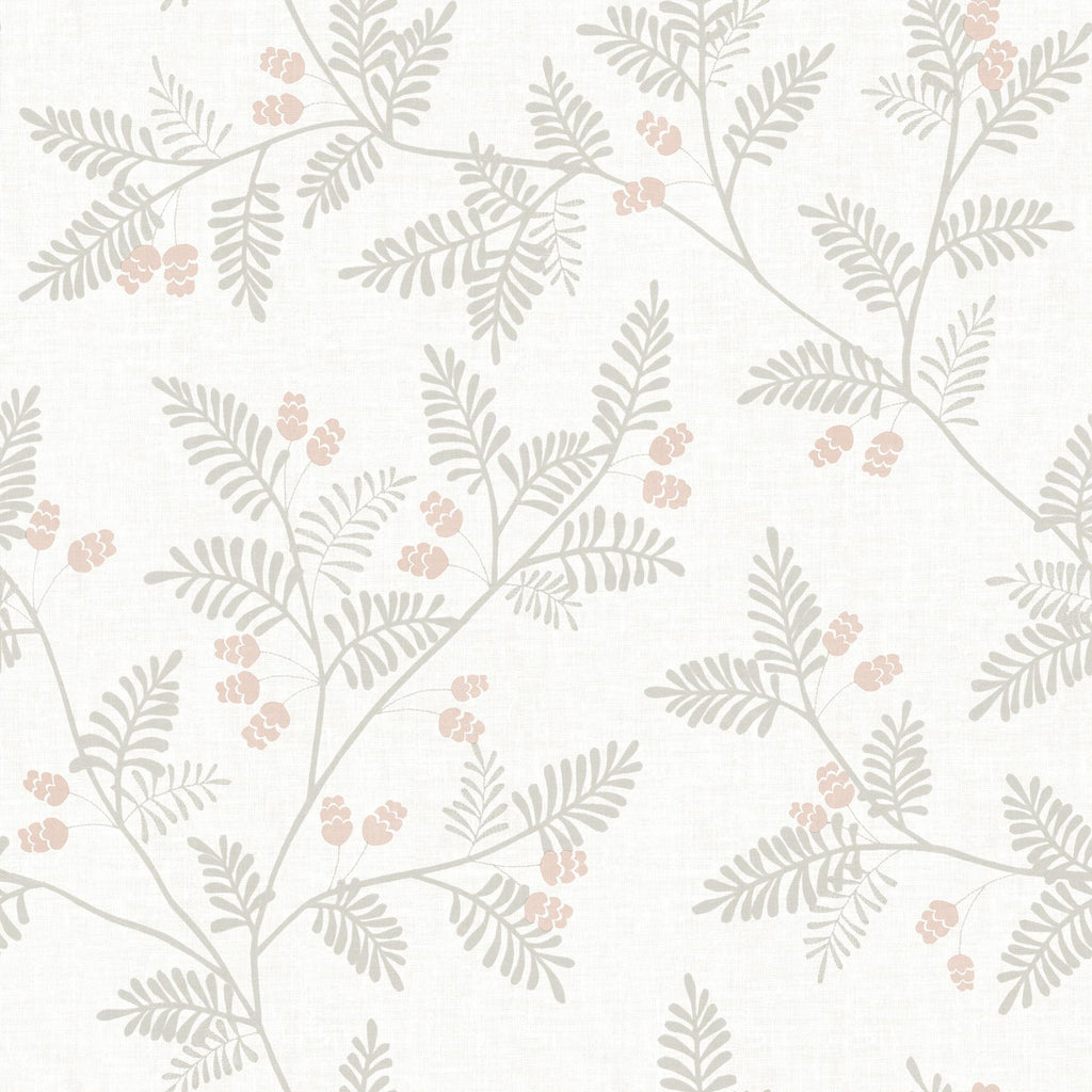 A-Street Prints Ardell Taupe Botanical Wallpaper