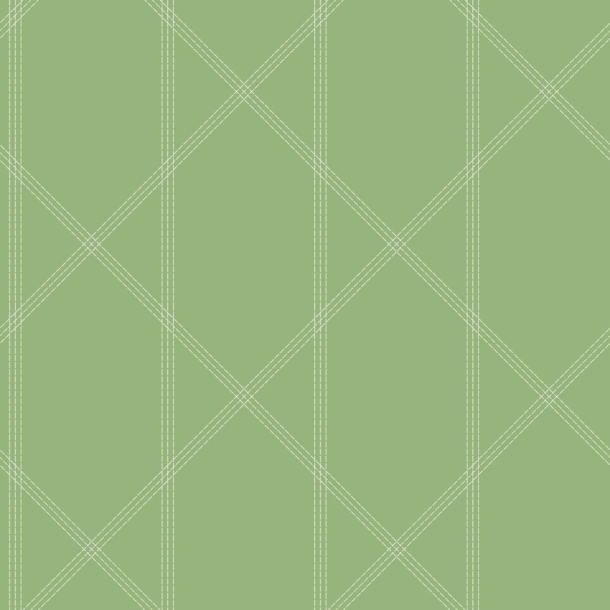 A-Street Prints Walcott Light Green Stitched Trellis Wallpaper