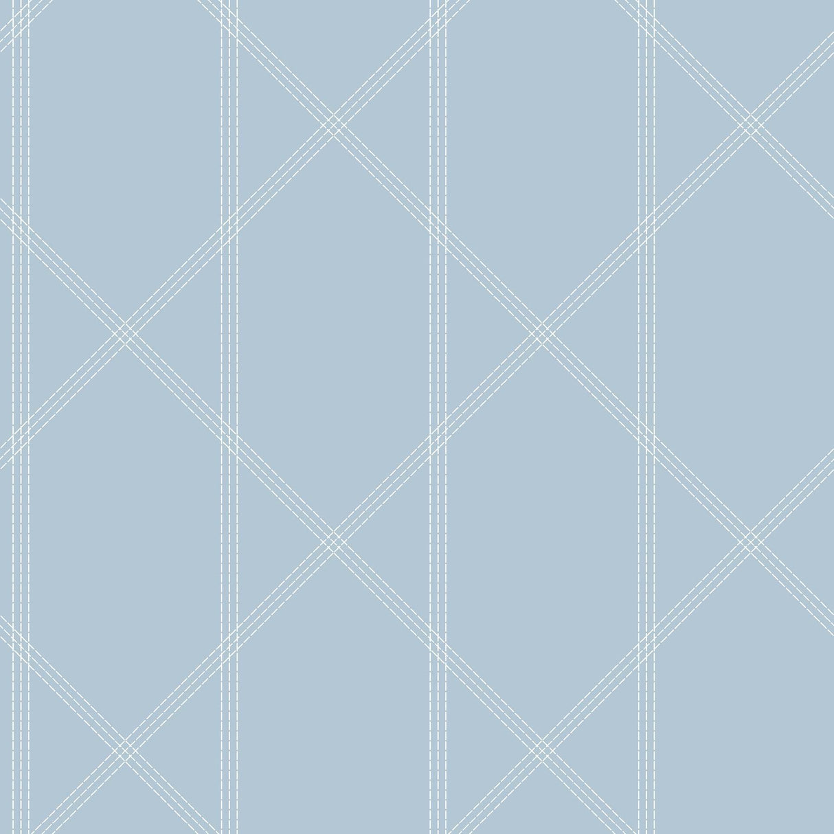 A-Street Prints Walcott Light Blue Stitched Trellis Wallpaper