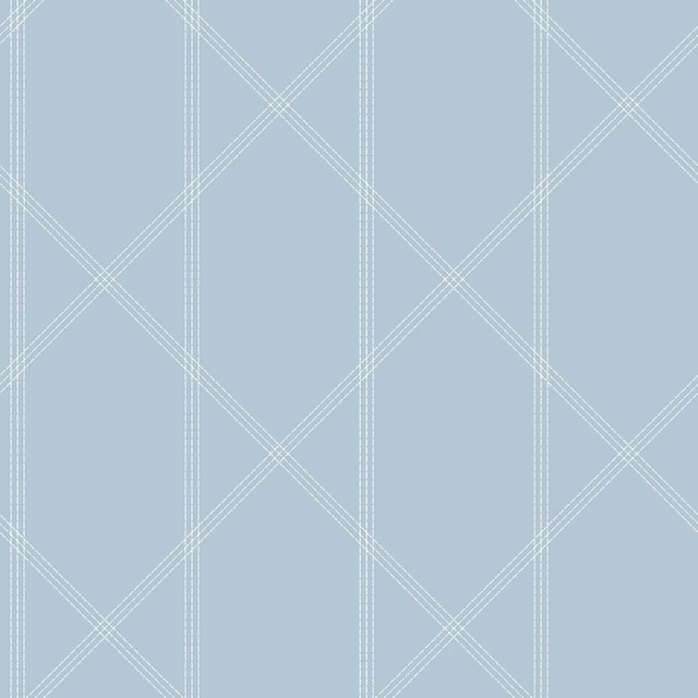 A-Street Prints Walcott Light Blue Stitched Trellis Wallpaper