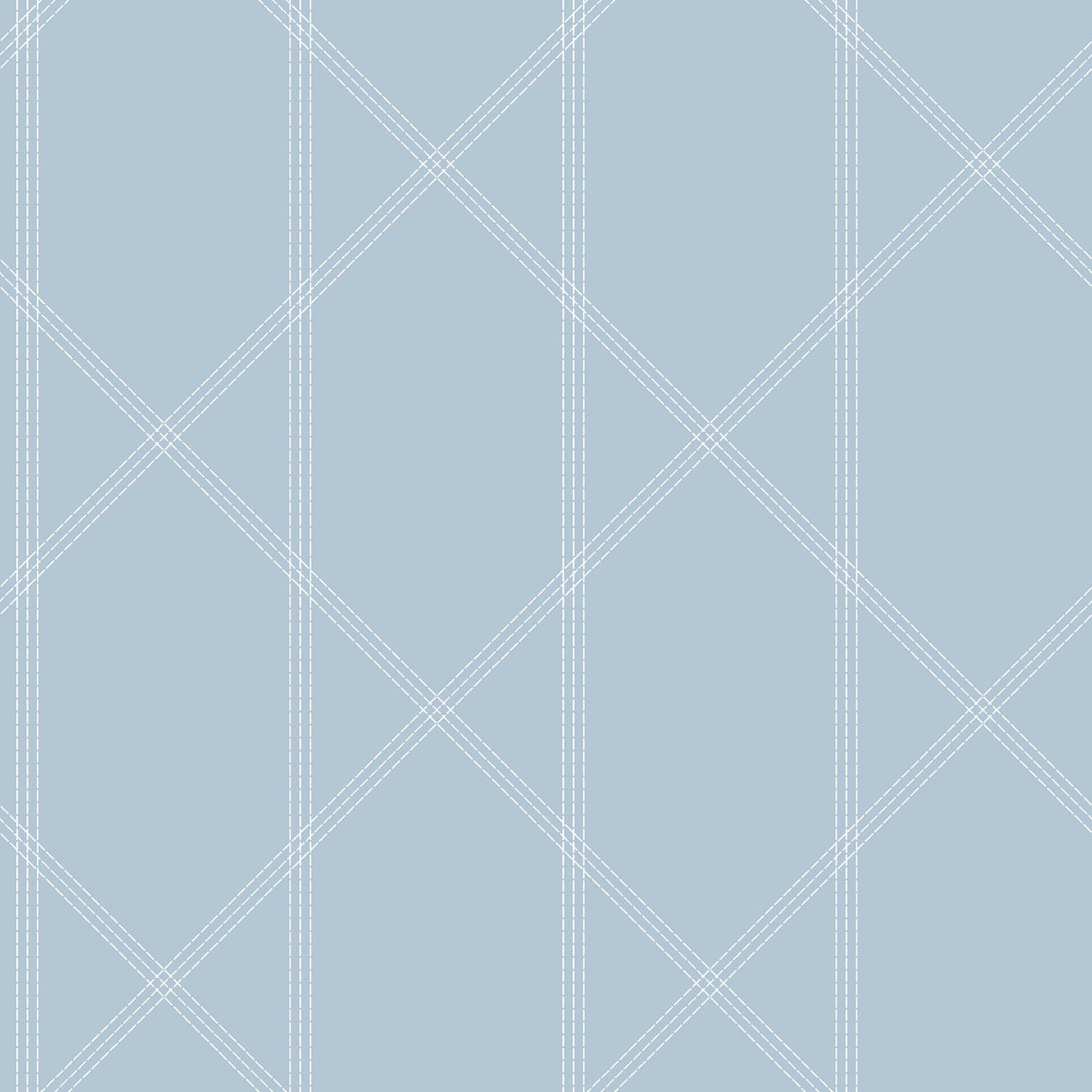 A-Street Prints Walcott Stitched Trellis Light Blue Wallpaper