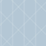 A-Street Prints Walcott Stitched Trellis Light Blue Wallpaper