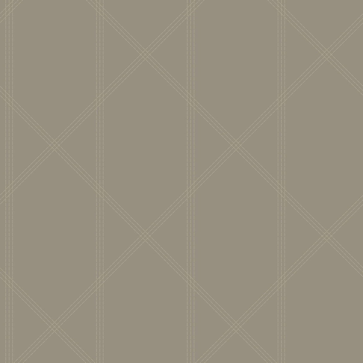 A-Street Prints Walcott Light Grey Stitched Trellis Wallpaper