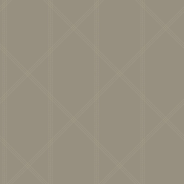 A-Street Prints Walcott Light Grey Stitched Trellis Wallpaper
