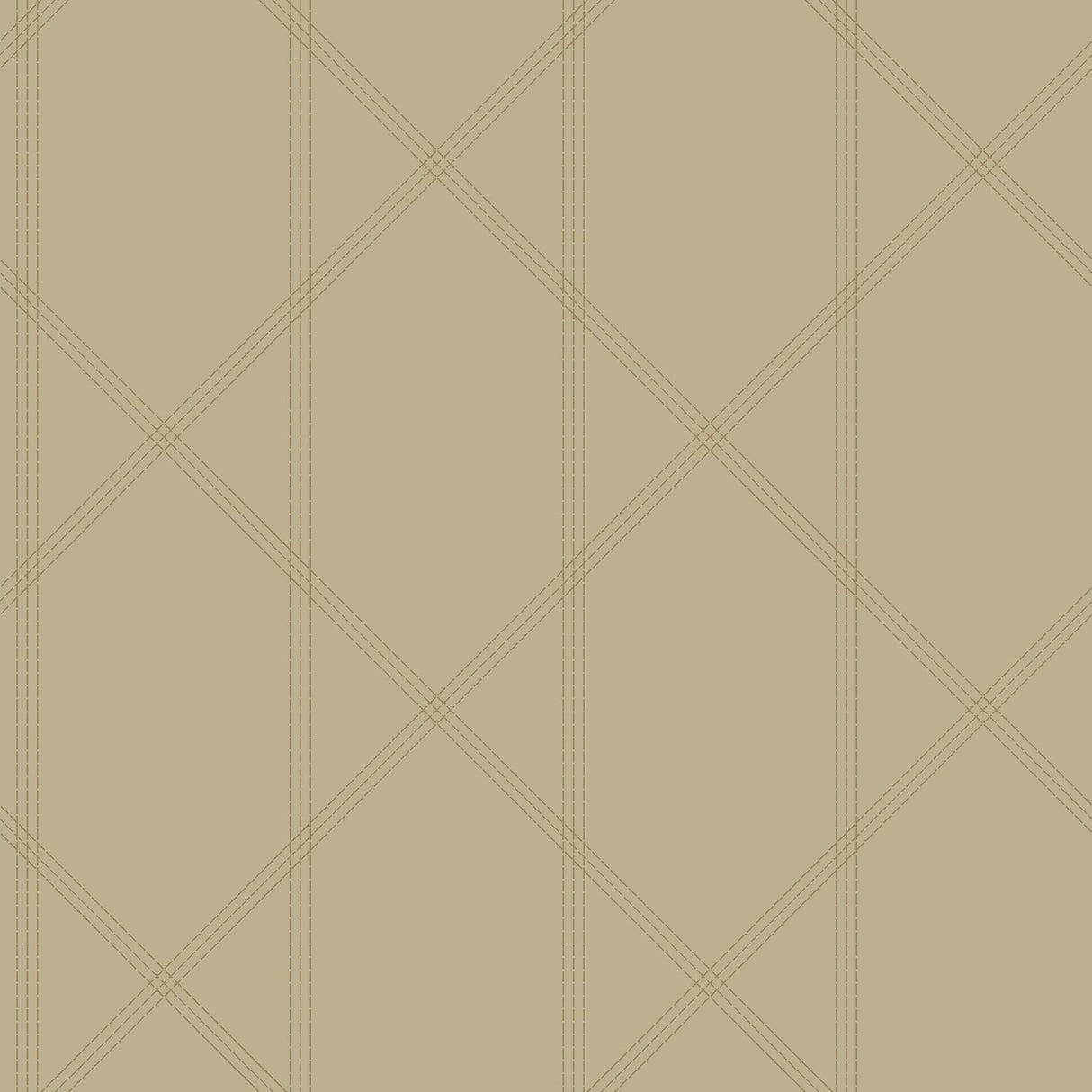 A-Street Prints Walcott Taupe Stitched Trellis Wallpaper