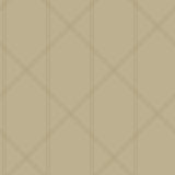 A-Street Prints Walcott Taupe Stitched Trellis Wallpaper