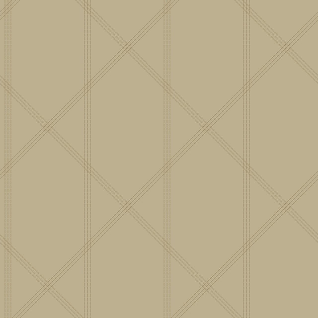 A-Street Prints Walcott Taupe Stitched Trellis Wallpaper