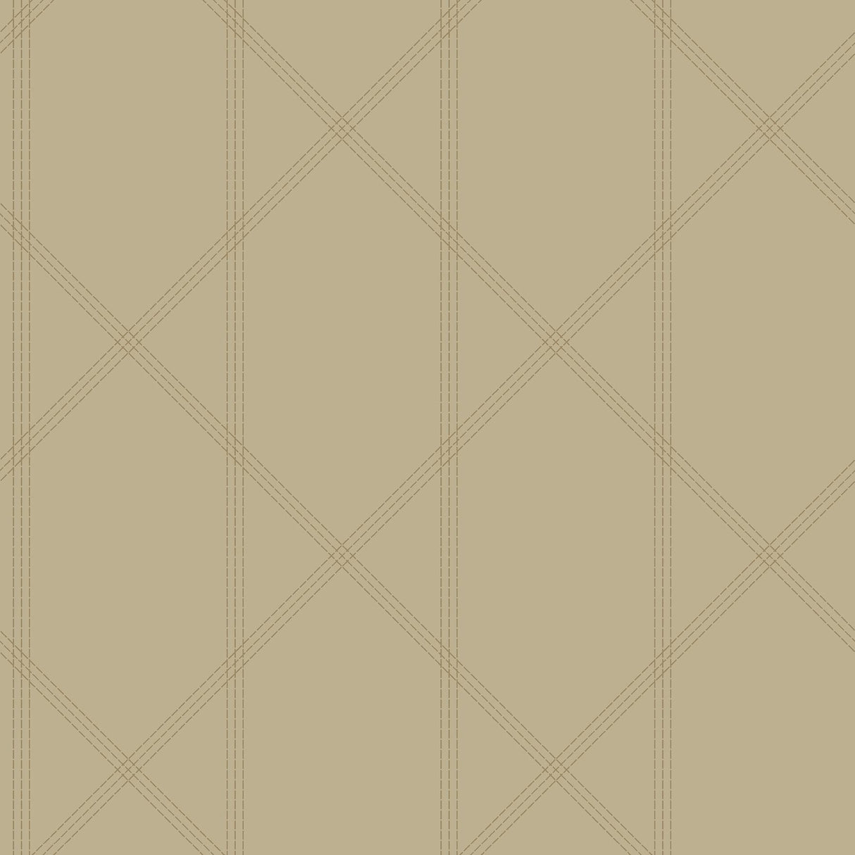 A-Street Prints Walcott Stitched Trellis Taupe Wallpaper