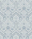 A-Street Prints Fernback Blue Ornate Botanical Wallpaper