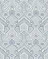 A-Street Prints Fernback Blue Ornate Botanical Wallpaper