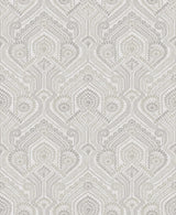 A-Street Prints Fernback Grey Ornate Botanical Wallpaper