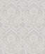 A-Street Prints Fernback Grey Ornate Botanical Wallpaper