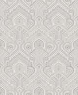 A-Street Prints Fernback Ornate Botanical Grey Wallpaper