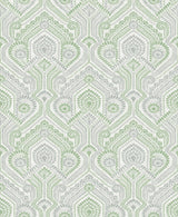 A-Street Prints Fernback Ornate Botanical Green Wallpaper