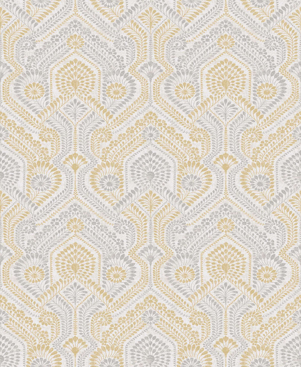 A-Street Prints Fernback Yellow Ornate Botanical Wallpaper