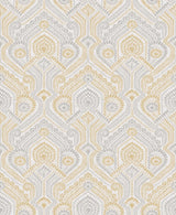 A-Street Prints Fernback Yellow Ornate Botanical Wallpaper