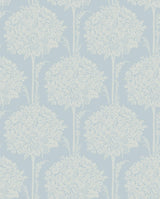 A-Street Prints Zaria Topiary Light Blue Wallpaper