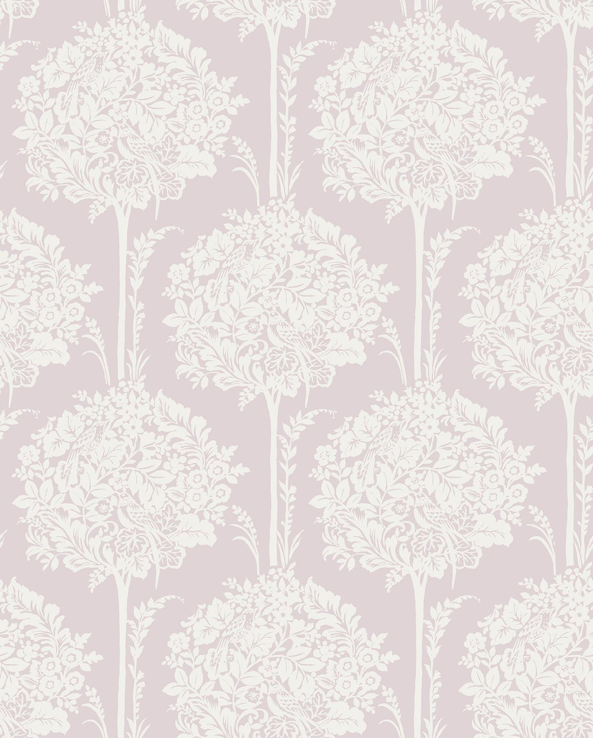 A-Street Prints Zaria Lavender Topiary Wallpaper
