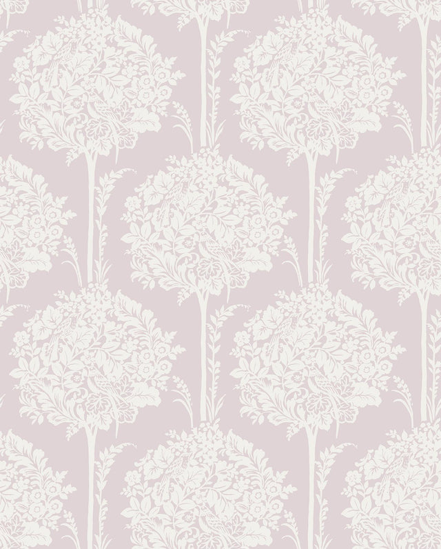 A-Street Prints Zaria Lavender Topiary Wallpaper