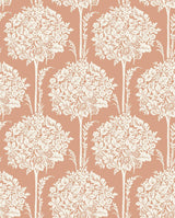 A-Street Prints Zaria Apricot Topiary Wallpaper