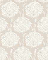 A-Street Prints Zaria Taupe Topiary Wallpaper