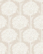 A-Street Prints Zaria Taupe Topiary Wallpaper