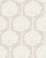 A-Street Prints Zaria Topiary Taupe Wallpaper