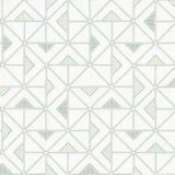 A-Street Prints Jekyl Triangles Green Wallpaper