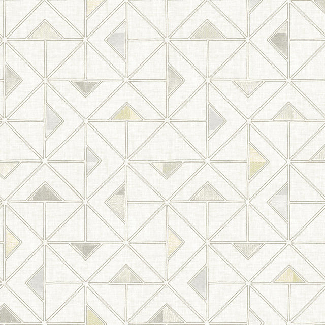 A-Street Prints Jekyl Beige Triangles Wallpaper