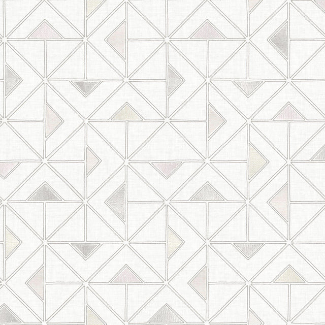 A-Street Prints Jekyl Neutral Triangles Wallpaper