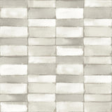 A-Street Prints Braden Silver Tile Wallpaper