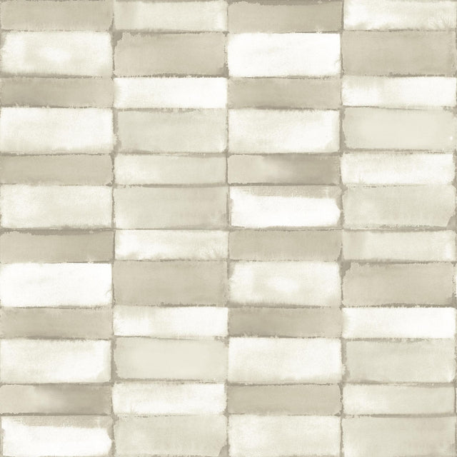 A-Street Prints Braden Taupe Tile Wallpaper