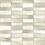 A-Street Prints Braden Tile Taupe Wallpaper
