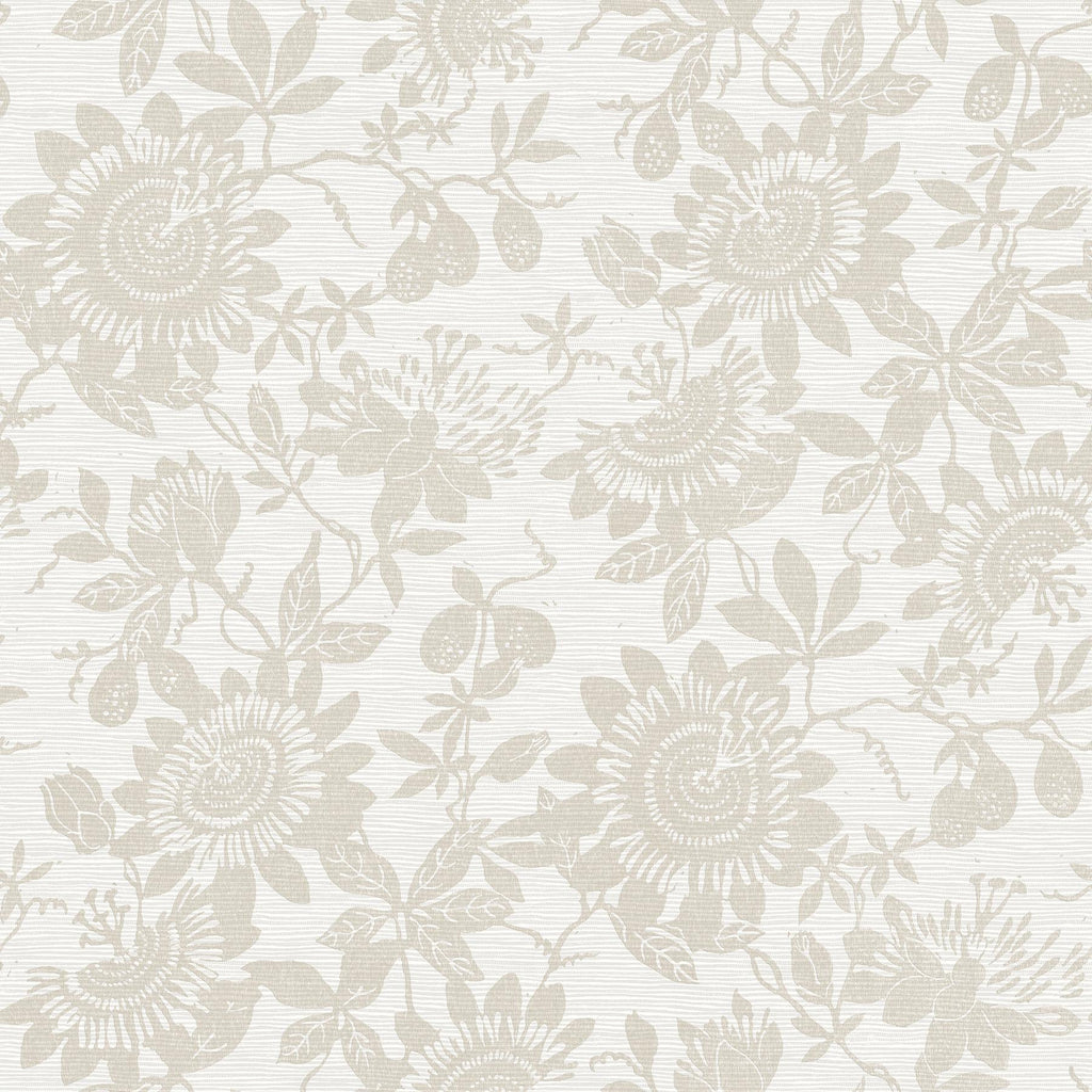 A-Street Prints Helen Taupe Floral Trail Wallpaper
