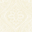 A-Street Prints Scout Light Yellow Floral Ogee Wallpaper
