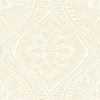 A-Street Prints Scout Light Yellow Floral Ogee Wallpaper