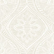 A-Street Prints Scout Light Grey Floral Ogee Wallpaper