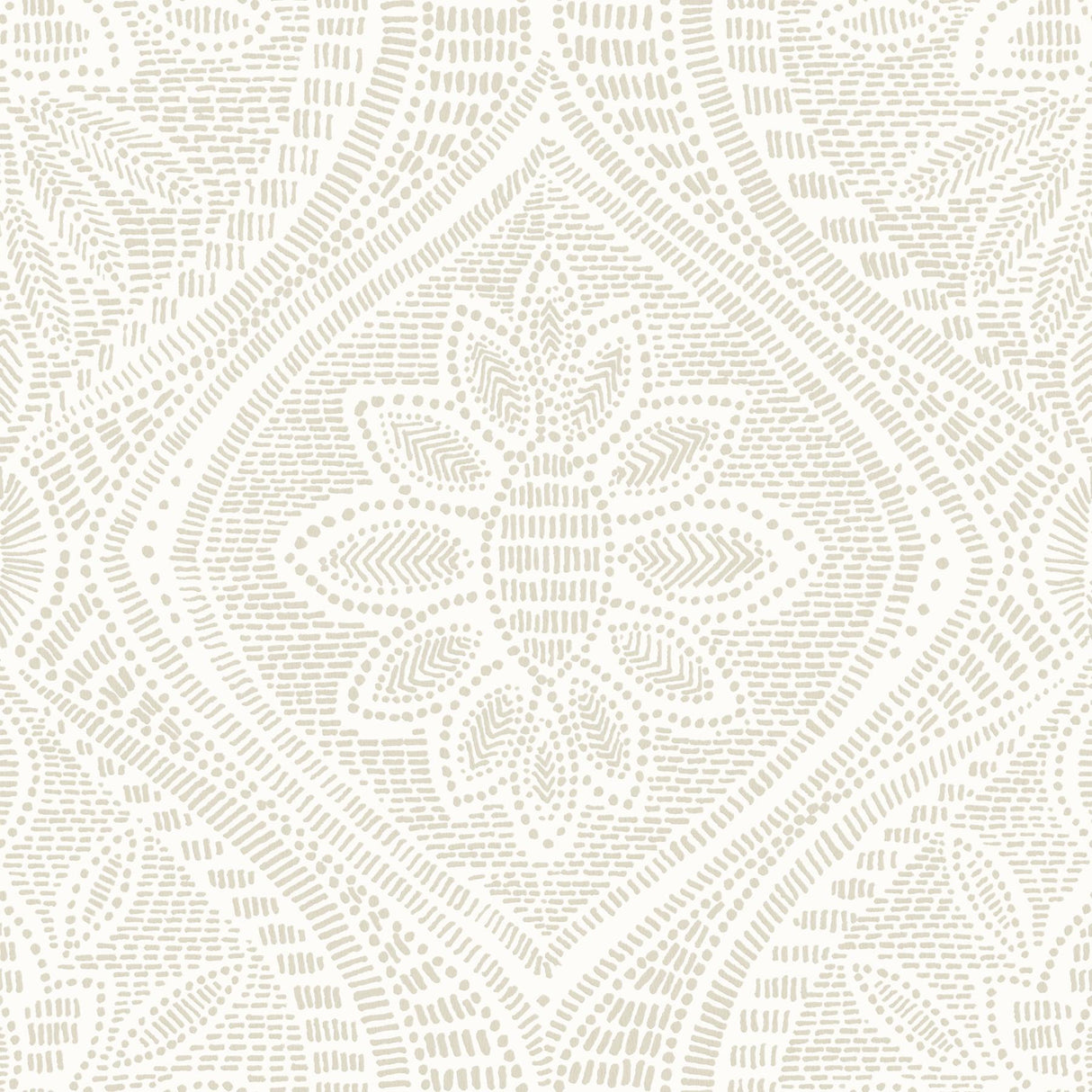 A-Street Prints Scout Light Grey Floral Ogee Wallpaper