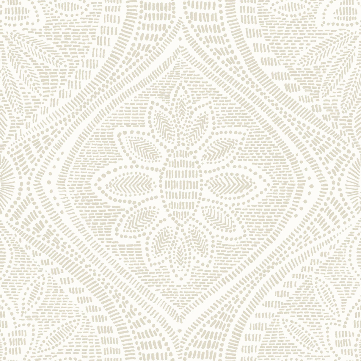 A-Street Prints Scout Floral Ogee Light Grey Wallpaper