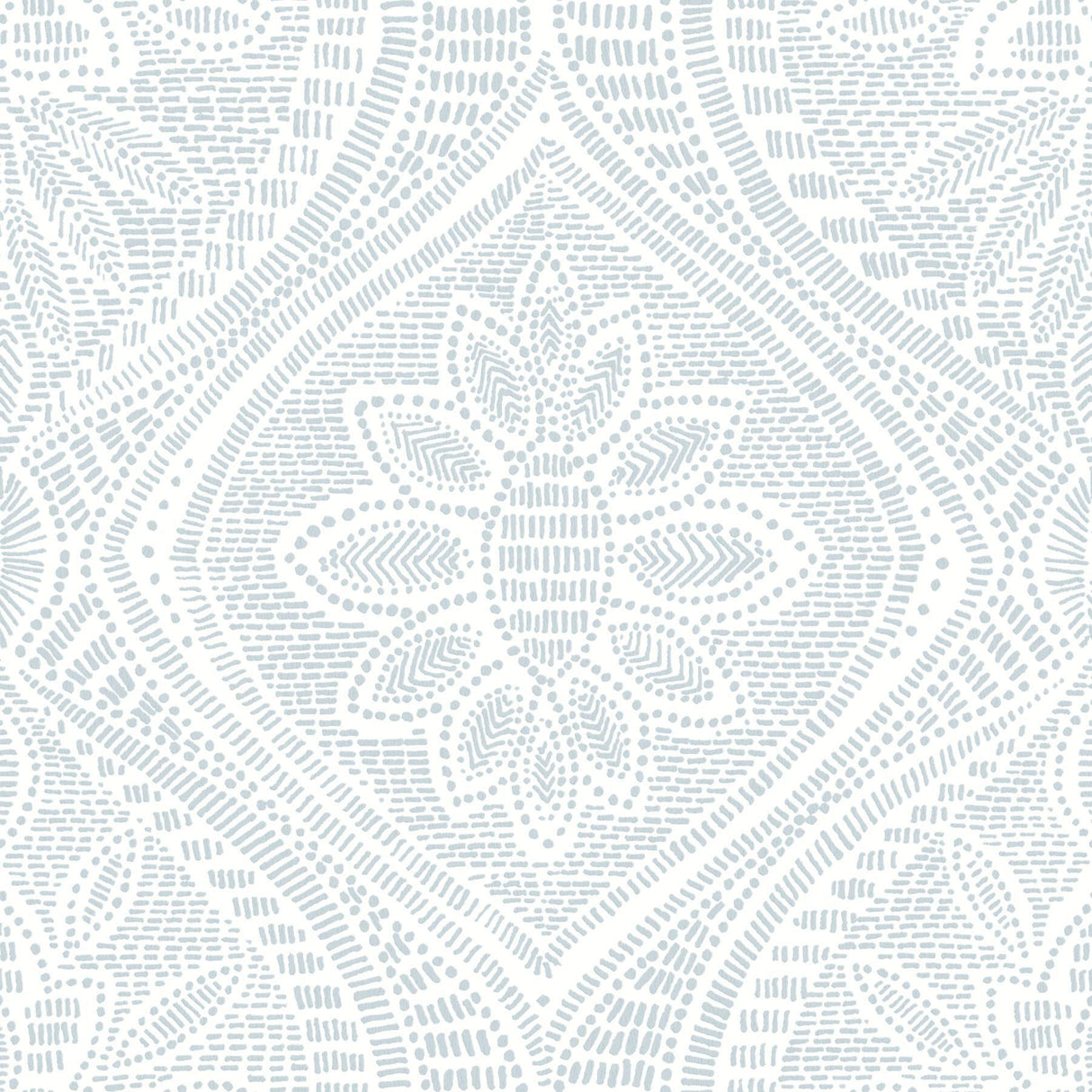 A-Street Prints Scout Light Blue Floral Ogee Wallpaper