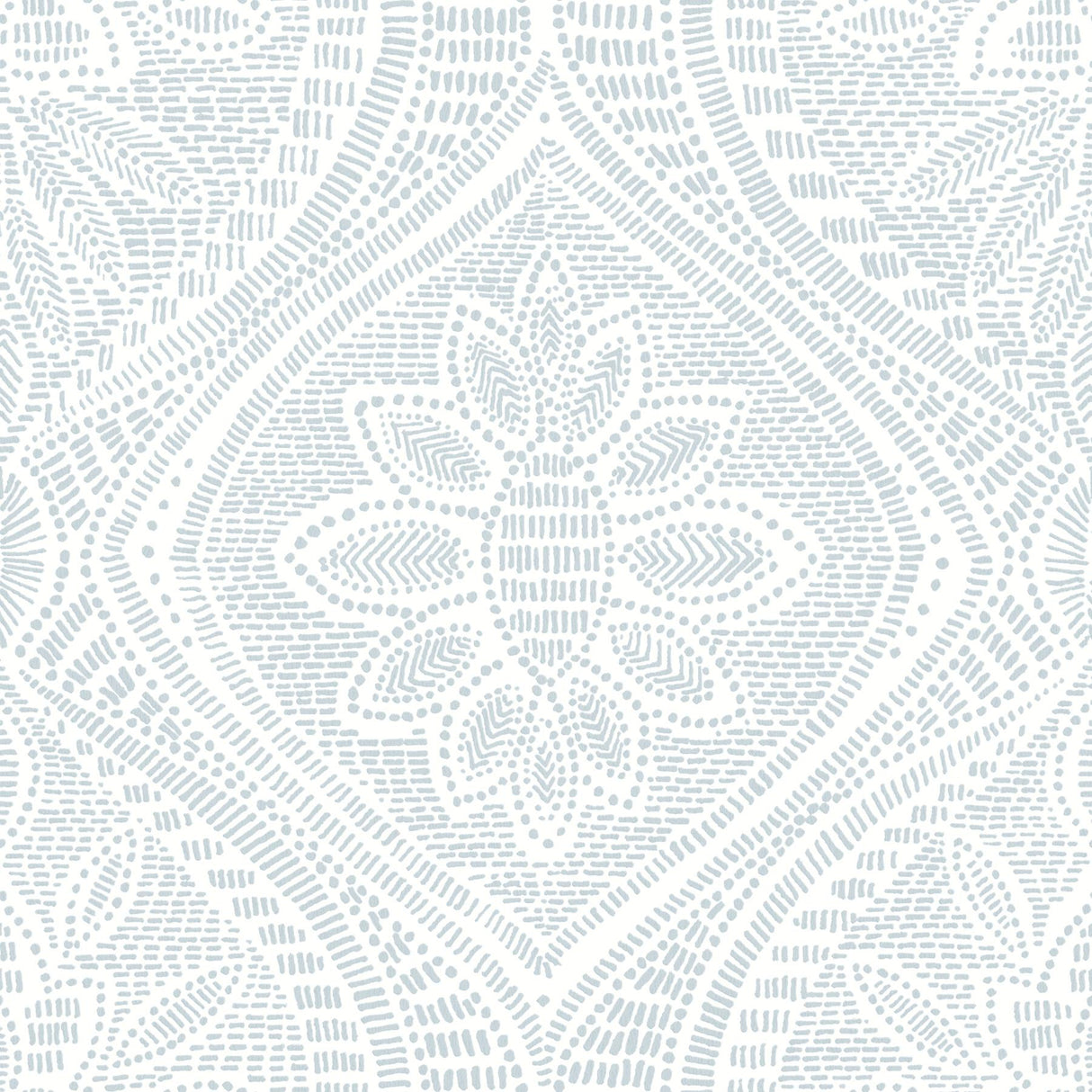 A-Street Prints Scout Floral Ogee Light Blue Wallpaper
