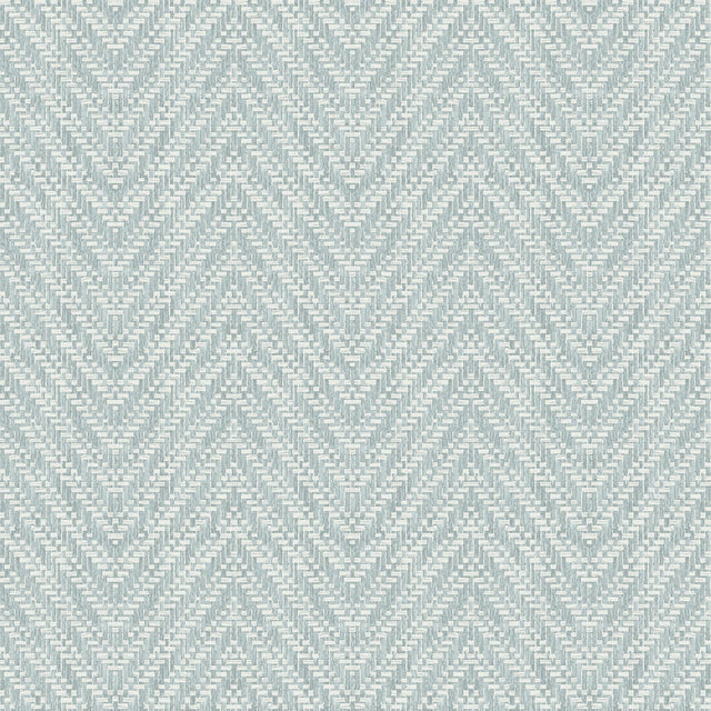 A-Street Prints Glynn Sky Blue Chevron Wallpaper
