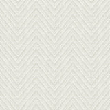 A-Street Prints Glynn Chevron Silver Wallpaper