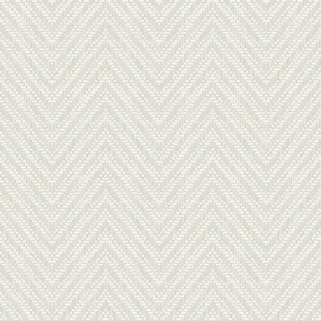 A-Street Prints Glynn Chevron Silver Wallpaper