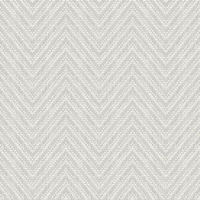 A-Street Prints Glynn Light Grey Chevron Wallpaper