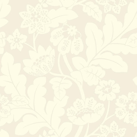 A-Street Prints Augusta Flock Damask White Wallpaper